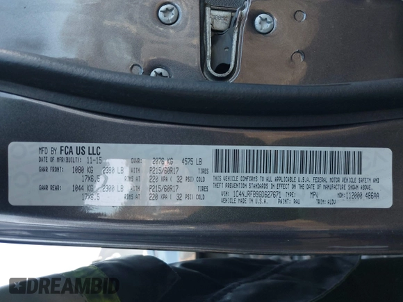2016 Jeep Patriot Latitude with VIN 1C4NJRFB9GD627671, listed as a IAAI auction lot 41858695 with 999,999 mi miles. Bid and sale history available at carsss.com. Image 9.