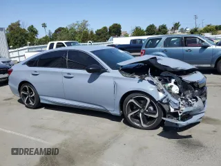2021 Honda Accord Sport with VIN 1HGCV1F36MA122661, listed as a Copart auction lot 59363855 with 51,445 mi miles and Salvage title. Bid and sale history available at DreamBid. Image 4.