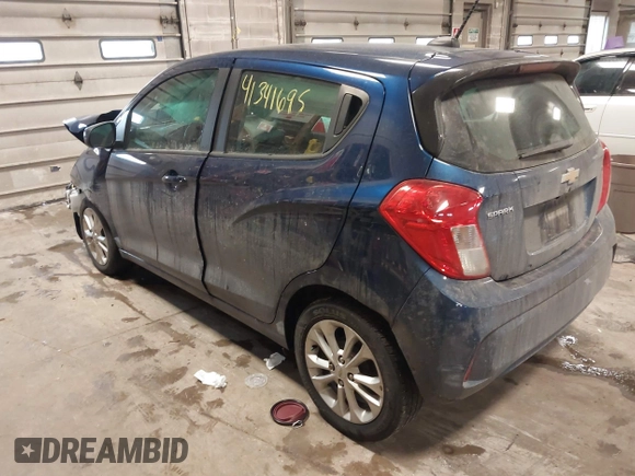 2022 Chevrolet Spark 1LT with VIN KL8CD6SA0NC015249, listed as a IAAI auction lot 41341695 with 33,687 mi miles. Bid and sale history available at carsss.com. Image 3.