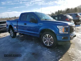 2018 Ford F-150 XL with VIN 1FTEX1EP1JFA25629, listed as a Copart auction lot 45557075 with 41,077 mi miles and Salvage Title. Bid and sale history available at carsss.com. Image 4.