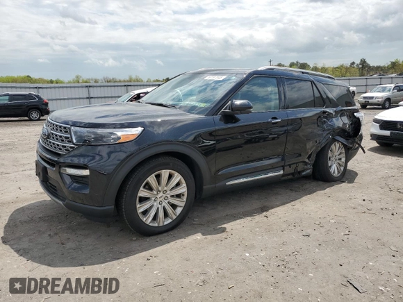 2022 Ford Explorer Limited with VIN 1FMSK8FH1NGB65774, listed as a Copart auction lot 53187045 with 18,464 mi miles and Salvage title. Bid and sale history available at DreamBid. Image 1.