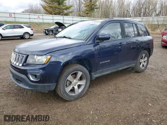 2016 Jeep Compass Latitude with VIN 1C4NJDEB9GD738788, listed as a Copart auction lot 53963875 with 124,781 mi miles and Clean Title. Bid and sale history available at DreamBid. Image 1.