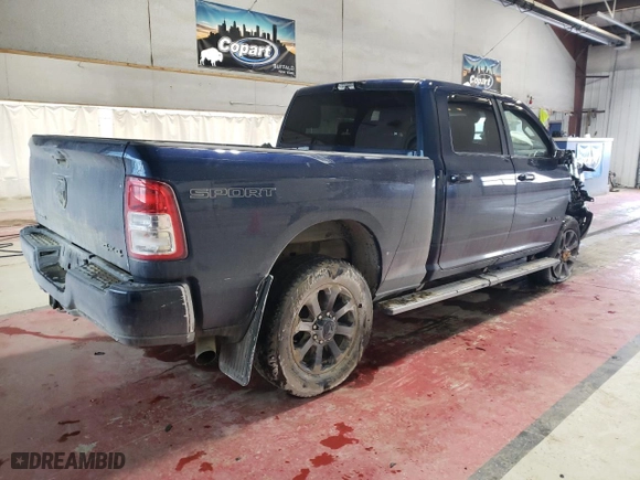 2024 Ram 2500 Big Horn with VIN 3C6UR5DL4RG239656, listed as a Copart auction lot 43509895 with 3,956 mi miles and Salvage Title. Bid and sale history available at carsss.com. Image 3.