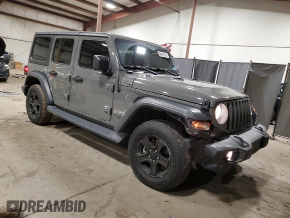 2020 Jeep Wrangler Unlimited Willys with VIN 1C4HJXDG3LW166868, listed as a Copart auction lot 84815154 with 66,640 mi miles and Salvage title. Bid and sale history available at DreamBid. Image 4.