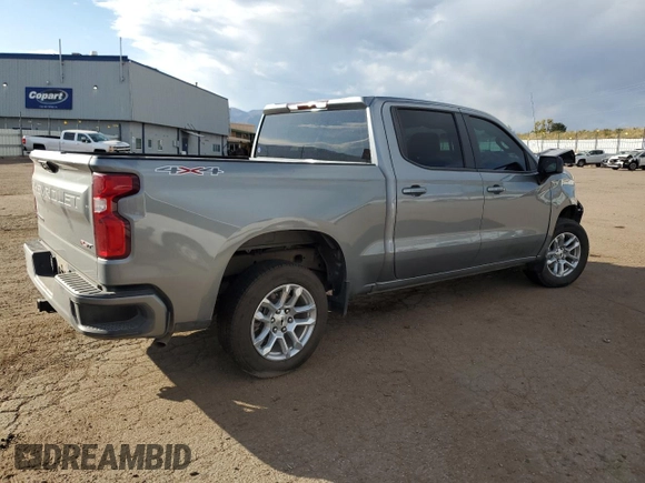 2023 Chevrolet Silverado 1500 RST with VIN 1GCUDEE87PZ141591, listed as a Copart auction lot 76496604 with 60,891 mi miles and Salvage Title. Bid and sale history available at DreamBid. Image 3.