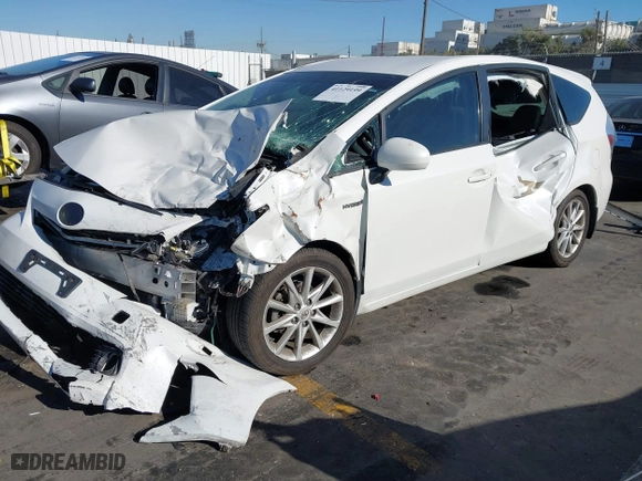 2012 Toyota Prius v Two with VIN JTDZN3EU1C3075492, listed as a IAAI auction lot 41129199 with 1 mi miles. Bid and sale history available at carsss.com. Image 16.