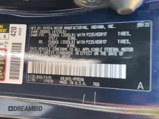 2022 Toyota Sienna LE с VIN 5TDKSKFC8NS070785, выставлен на аукционе IAAI как лот 42564790 с пробегом 110 993 миль миль и . История ставок и продаж доступна на DreamBid. Изображение 24.