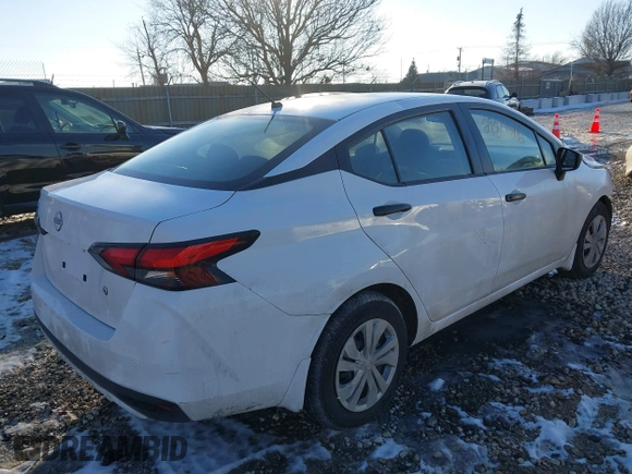 2024 Nissan Versa S with VIN 3N1CN8DV0RL906283, listed as a IAAI auction lot 41365638 with 8,123 mi miles. Bid and sale history available at carsss.com. Image 4.