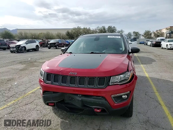 2017 Jeep Compass Trailhawk z VIN 3C4NJDDB8HT668097, wystawiony jako Copart lot #51618075 z przebiegiem 70 612 mil mil oraz Szkoda całkowita • Salvage title. Historia ofert i sprzedaży dostępna na DreamBid. Obrazek 11.