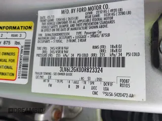 2013 Lincoln MKZ с VIN 3LN6L2GK0DR823324, выставлен на аукционе IAAI как лот 41954237 с пробегом 135 077 миль миль и . История ставок и продаж доступна на DreamBid. Изображение 9.