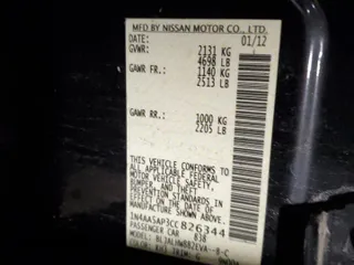 2012 Nissan Maxima SV с VIN 1N4AA5AP3CC826344, выставлен на аукционе Copart как лот 55571565 с пробегом Не указан миль и Списание • Salvage title. История ставок и продаж доступна на DreamBid. Изображение 12.