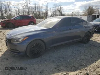 2015 Hyundai Genesis 3.8L with VIN KMHGN4JE7FU049937, listed as a Copart auction lot 50612825 with 79,720 mi miles and Salvage Title. Bid and sale history available at carsss.com. Image 1.