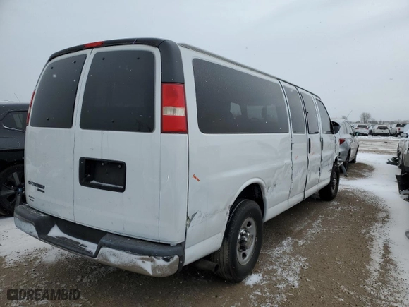 2013 Chevrolet Express Passenger LT with VIN 1GAZG1FG5D1153320, listed as a Copart auction lot 88986785 with 0 mi miles and Salvage Title. Bid and sale history available at carsss.com. Image 3.
