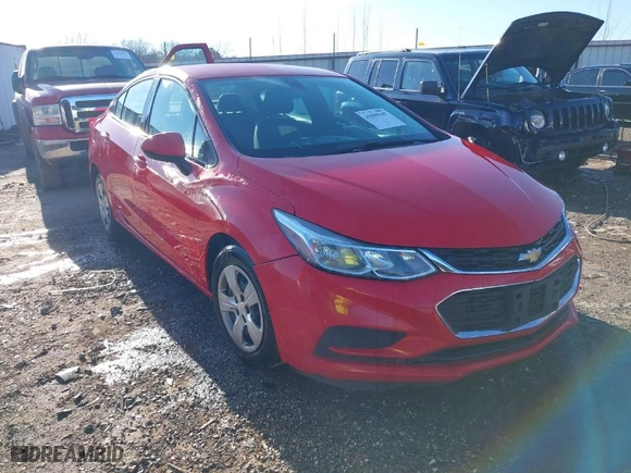 2016 Chevrolet Cruze LS with VIN 1G1BC5SM2G7243753, listed as a IAAI auction lot 41599767 with 93,569 mi miles. Bid and sale history available at carsss.com. Image 1.