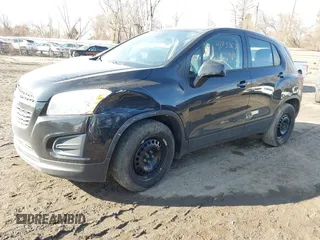 2016 Chevrolet Trax LS with VIN KL7CJKSB7GB634812, listed as a IAAI auction lot 41733679 with 130,654 mi miles. Bid and sale history available at carsss.com. Image 2.