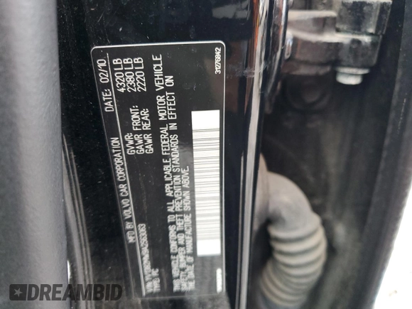 2010 Volvo V50 with VIN YV1382MW9A2563063, listed as a Copart auction lot 82183694 with 181,464 mi miles and Salvage Title. Bid and sale history available at carsss.com. Image 13.
