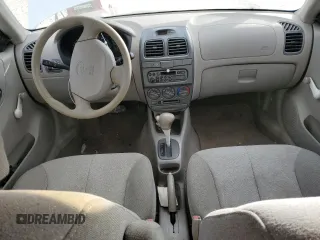 2001 Hyundai Accent GL with VIN KMHCG45C51U156558, listed as a Copart auction lot 89369295 with 61,945 mi miles and Clean Title. Bid and sale history available at carsss.com. Image 8.