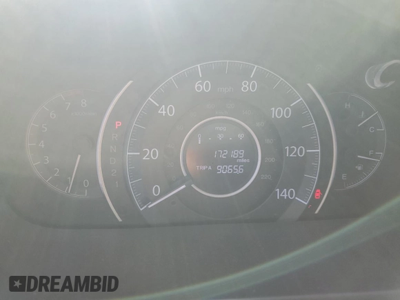 2013 Honda CR-V EX with VIN 2HKRM4H58DH642168, listed as a Copart auction lot 45562155 with 172,189 mi miles and Salvage Title. Bid and sale history available at DreamBid. Image 9.