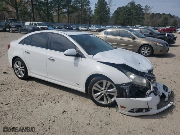 2012 Chevrolet Cruze LTZ with VIN 1G1PH5SC5C7377973, listed as a Copart auction lot 51162035 with 124,376 mi miles and Salvage Title. Bid and sale history available at carsss.com. Image 4.