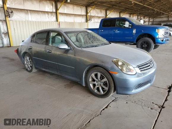 2005 Infiniti G35 with VIN JNKCV51E15M216377, listed as a Copart auction lot 57979994 with 147,084 mi miles and Salvage Title. Bid and sale history available at DreamBid. Image 4.