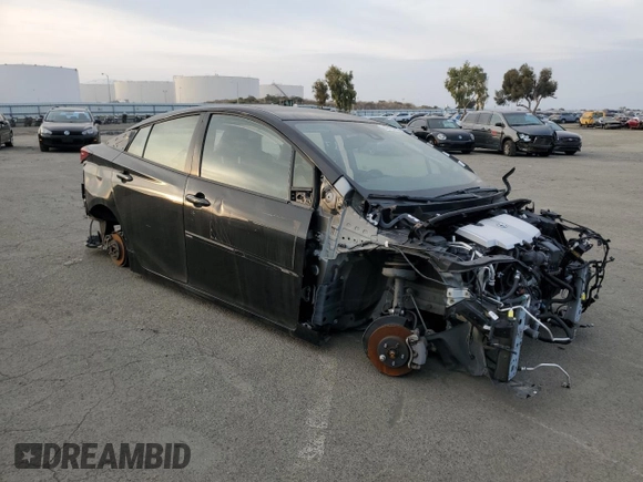 2022 Toyota Prius L Eco with VIN JTDKAMFU2N3178943, listed as a Copart auction lot 84765774 with 14,293 mi miles and Salvage Title. Bid and sale history available at carsss.com. Image 4.