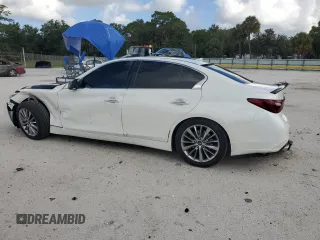 2018 Infiniti Q50 Luxe z VIN JN1EV7AP1JM590069, wystawiony jako Copart lot #58390615 z przebiegiem 100 772 mil mil oraz Szkoda całkowita • Salvage title. Historia ofert i sprzedaży dostępna na DreamBid. Obrazek 2.