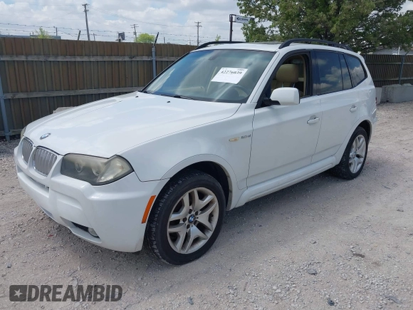 2007 BMW X3 3.0si with VIN WBXPC934X7WF05825, listed as a IAAI auction lot 42276039 with 156,617 mi miles and . Bid and sale history available at DreamBid. Image 2.