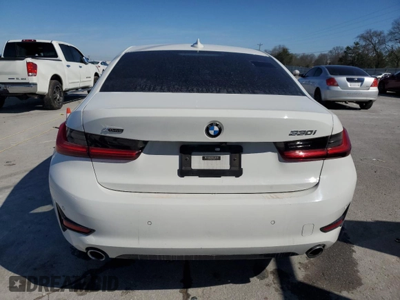 2020 BMW 3 Series 330i xDrive with VIN WBA5R7C02LFH45396, listed as a Copart auction lot 49898295 with 0 mi miles and Salvage Title. Bid and sale history available at carsss.com. Image 6.
