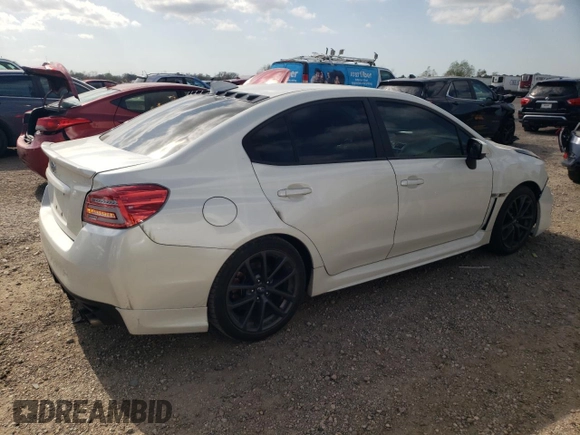 2018 Subaru WRX Premium with VIN JF1VA1C61J9833298, listed as a Copart auction lot 47603805 with 63,009 mi miles and Salvage Title. Bid and sale history available at carsss.com. Image 3.