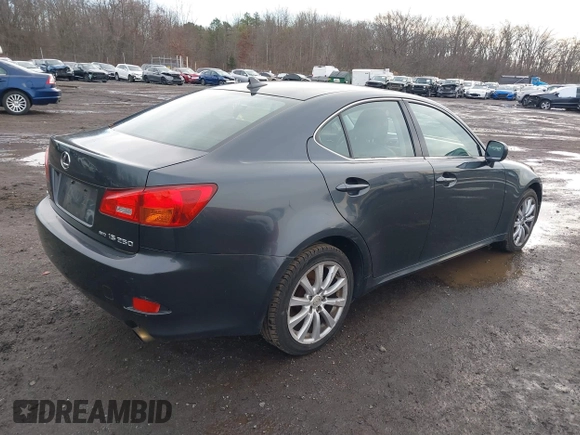 2007 Lexus IS 250 with VIN JTHCK262772009223, listed as a IAAI auction lot 41142962 with 207,967 mi miles. Bid and sale history available at carsss.com. Image 4.