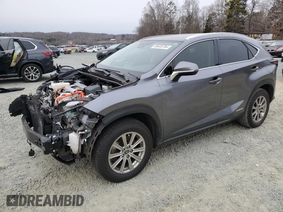 2021 Lexus NX with VIN JTJDJRDZXM2147400, listed as a Copart auction lot 86635704 with 49,624 mi miles and Salvage Title. Bid and sale history available at carsss.com. Image 1.