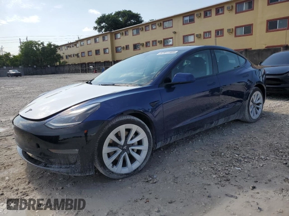 2023 Tesla Model 3 с VIN 5YJ3E1EA3PF434205, выставлен на аукционе Copart как лот 57917305 с пробегом 82 481 миль миль и Списание • Salvage title. История ставок и продаж доступна на DreamBid. Изображение 1.