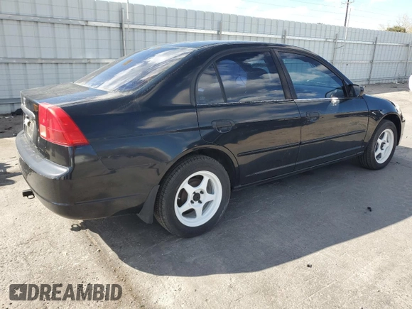 2001 Honda Civic LX with VIN 1HGES15501L043197, listed as a Copart auction lot 54095545 with 165,680 mi miles and Clean Title. Bid and sale history available at carsss.com. Image 3.