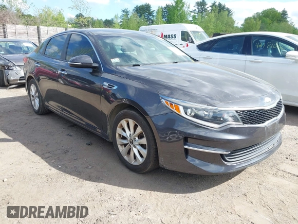 2017 Kia Optima LX with VIN 5XXGT4L36HG133813, listed as a IAAI auction lot 42266454 with 83,059 mi miles and . Bid and sale history available at DreamBid. Image 1.