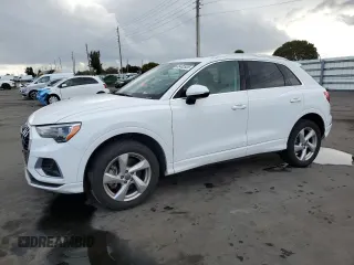 2020 Audi Q3 Premium with VIN WA1AECF30L1045294, listed as a Copart auction lot 45402635 with 97,627 mi miles and Non Repairable. Bid and sale history available at carsss.com. Image 1.