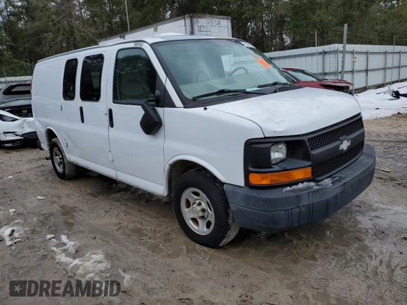 2005 Chevrolet Express Cargo z VIN 1GCFG15X051168059, wystawiony jako Copart lot #88302095 z przebiegiem Nie podano mil oraz Szkoda całkowita • Salvage title. Historia ofert i sprzedaży dostępna na DreamBid. Obrazek 4.