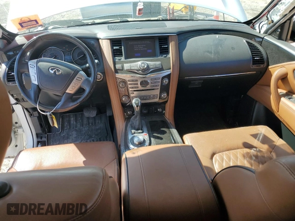 2018 Infiniti QX80 with VIN JN8AZ2NE9J9195382, listed as a Copart auction lot 71923024 with 92,900 mi miles and Salvage Title. Bid and sale history available at carsss.com. Image 8.