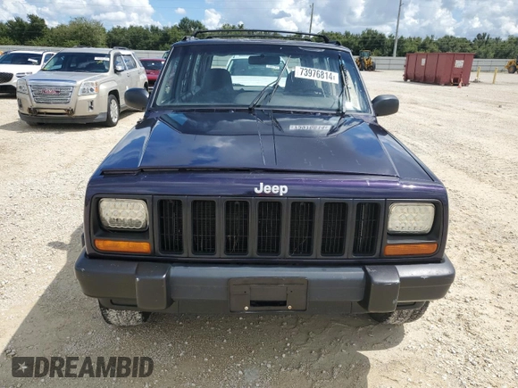 1998 Jeep Cherokee Sport with VIN 1J4FJ68S1WL149793, listed as a Copart auction lot 73976814 with 0 mi miles and Salvage Title. Bid and sale history available at carsss.com. Image 5.