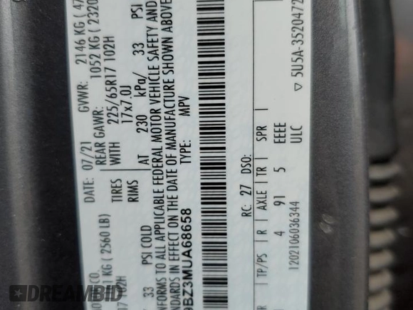 2021 Ford Escape SE Hybrid with VIN 1FMCU9BZ3MUA68658, listed as a Copart auction lot 55977435 with 149,167 mi miles and Salvage title. Bid and sale history available at DreamBid. Image 13.