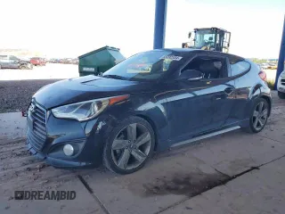2013 Hyundai Veloster Turbo z VIN KMHTC6AE2DU112990, wystawiony jako Copart lot #61250145 z przebiegiem 195 613 mil mil oraz Czysty tytuł • Clean title. Historia ofert i sprzedaży dostępna na DreamBid. Obrazek 1.