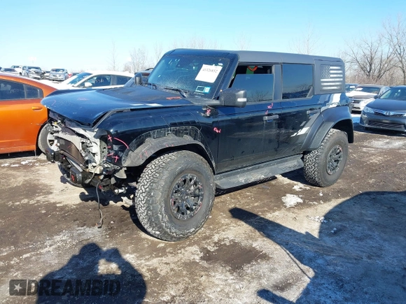 2023 Ford Bronco Raptor with VIN 1FMEE5JR3PLB78989, listed as a IAAI auction lot 41326852 with 9,134 mi miles. Bid and sale history available at carsss.com. Image 2.