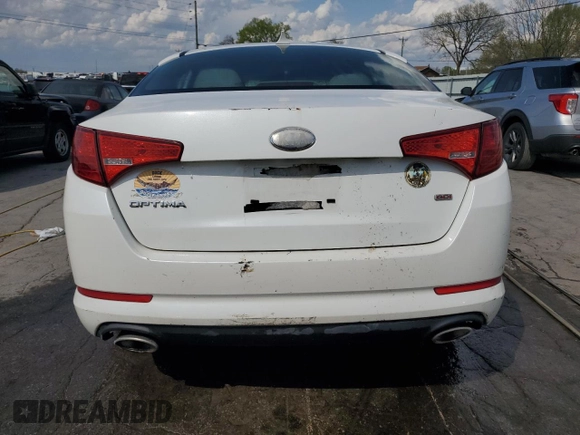 2013 Kia Optima LX with VIN KNAGM4A76D5395099, listed as a Copart auction lot 52241185 with 257,796 mi miles and Clean Title. Bid and sale history available at carsss.com. Image 6.