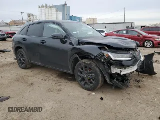 2024 Honda HR-V Sport with VIN 3CZRZ2H51RM744848, listed as a Copart auction lot 43876235 with 7,374 mi miles and Salvage Title. Bid and sale history available at DreamBid. Image 4.