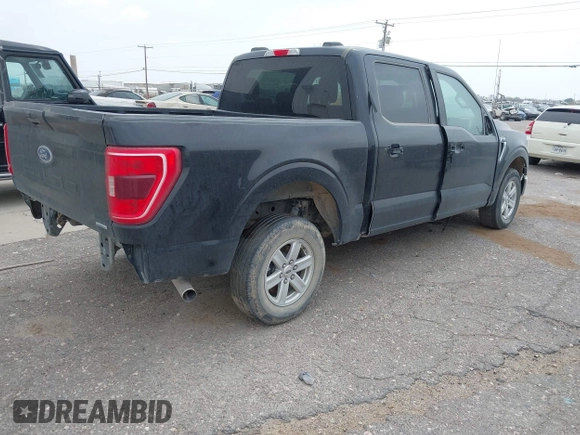 2021 Ford F-150 XL with VIN 1FTEW1C82MKD57251, listed as a IAAI auction lot 41888553 with 75,813 mi miles. Bid and sale history available at carsss.com. Image 3.