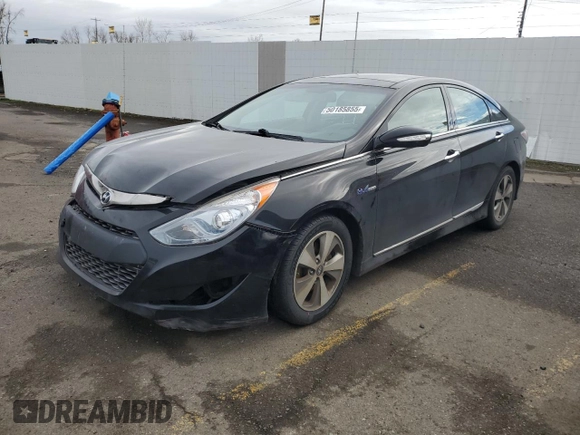 2012 Hyundai Sonata Hybrid with VIN KMHEC4A45CA043569, listed as a Copart auction lot 50185855 with 120,728 mi miles and Salvage Title. Bid and sale history available at DreamBid. Image 1.