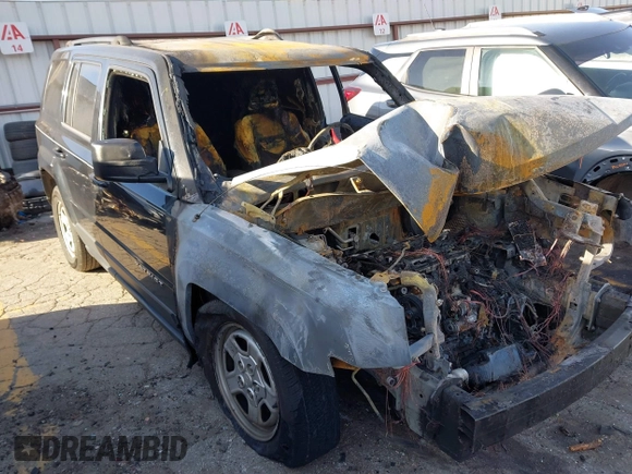 2015 Jeep Patriot Sport with VIN 1C4NJPBAXFD377504, listed as a IAAI auction lot 41743361 with 1 mi miles. Bid and sale history available at carsss.com. Image 1.