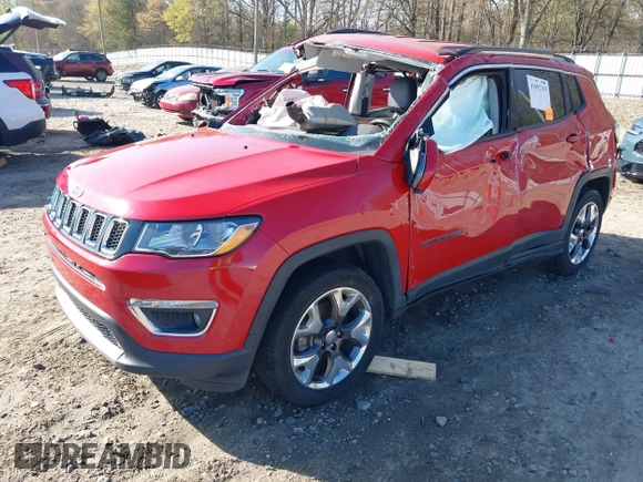 2021 Jeep Compass Limited with VIN 3C4NJDCB6MT511292, listed as a IAAI auction lot 41892359 with Not Provided miles and . Bid and sale history available at carsss.com. Image 2.