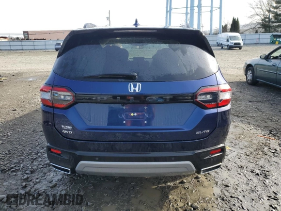 2025 Honda Pilot Elite z VIN 5FNYG1H80SB018274, wystawiony jako Copart lot #44244675 z przebiegiem Nie podano mil oraz Szkoda całkowita • Salvage title. Historia ofert i sprzedaży dostępna na DreamBid. Obrazek 6.