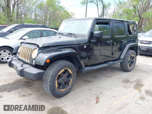 2014 Jeep Wrangler Unlimited Sahara with VIN 1C4BJWEG6EL189712, listed as a IAAI auction lot 42043053 with 108,716 mi miles. Bid and sale history available at carsss.com. Image 17.