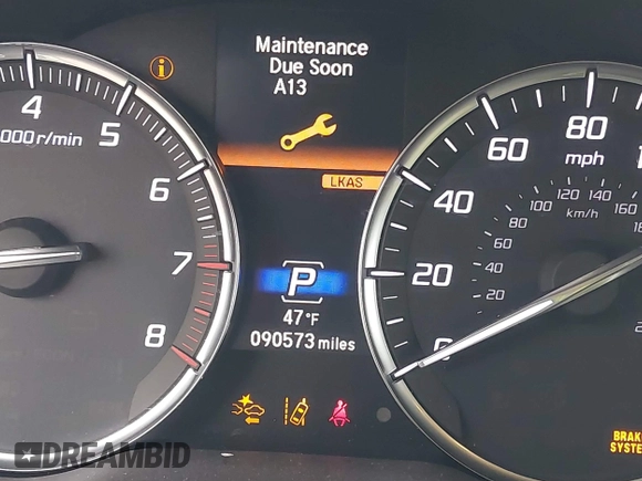 2017 Acura MDX with VIN 5FRYD4H39HB024919, listed as a IAAI auction lot 41785118 with 90,573 mi miles. Bid and sale history available at carsss.com. Image 15.